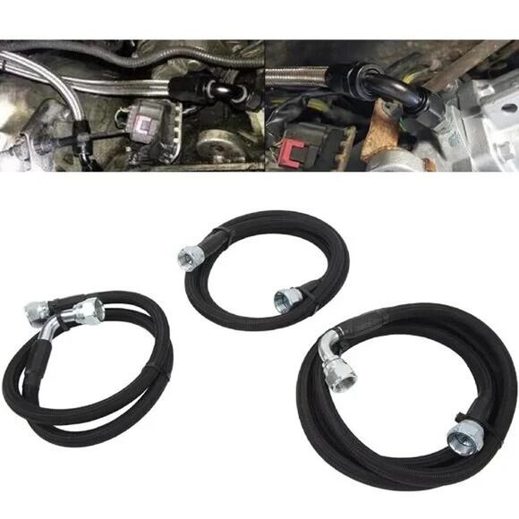 Cummins 5.9L 48RE Transmission Cooler Hoses Kit For 03-07 Dodge Ram 2500 3500 - Picture 3 of 4
